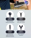 Pistola Masajeadora Gadnic Msj172 Recargable 6 Niveles - Negro