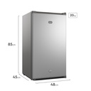 Heladera Frigobar Con Freezer Gafa Hgfm90p 90l Plata Plateado