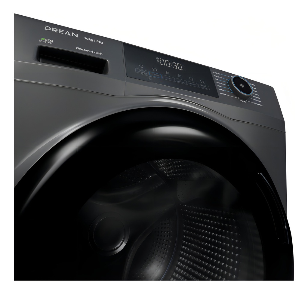 Lavasecarropas Ecoinverter 10 Kg Gris Drean Lscdr1006sg0 Gris