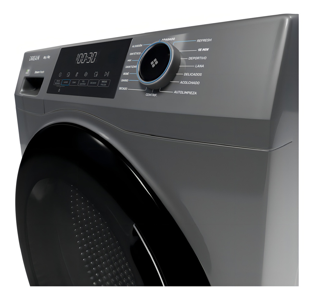 Lavasecarropas Ecoinverter 8 Kg Gris Drean Lscdr0805sg0 Gris