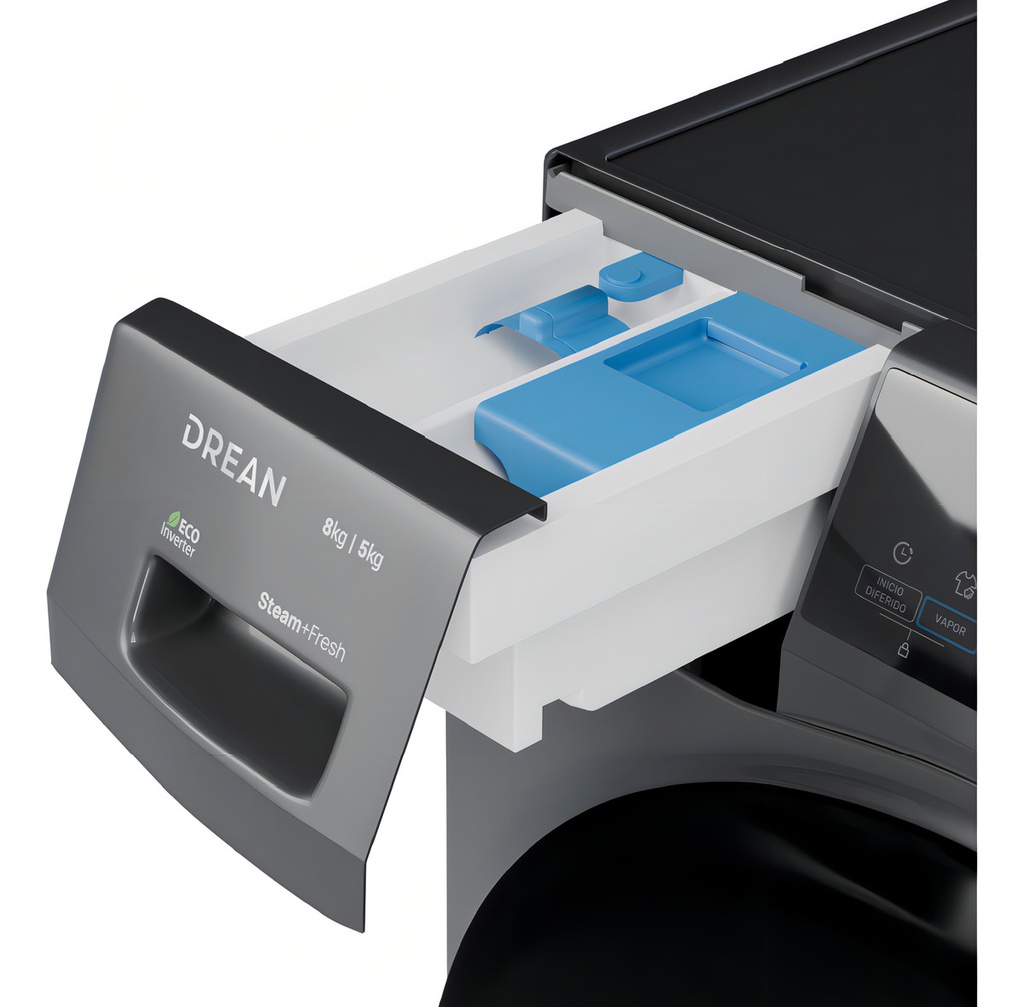 Lavasecarropas Ecoinverter 8 Kg Gris Drean Lscdr0805sg0 Gris