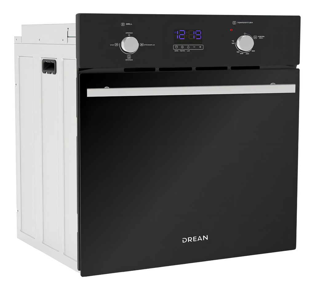 Horno A Gas Drean Hgdr601cn Empotrable 60cm Digital Negro Negro