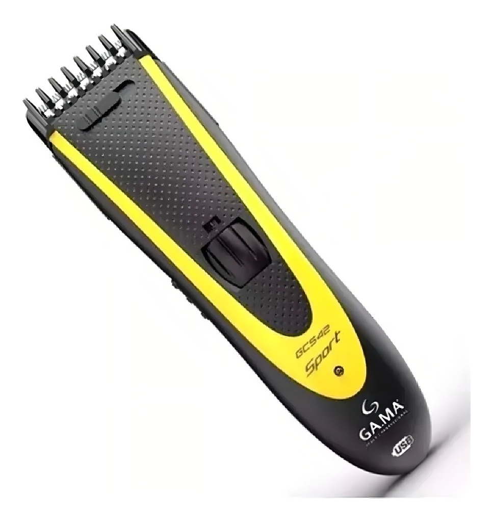 Cortadora De Cabello Ga.ma Gc 542 Sport Inalambrica Negro Con Amarillo