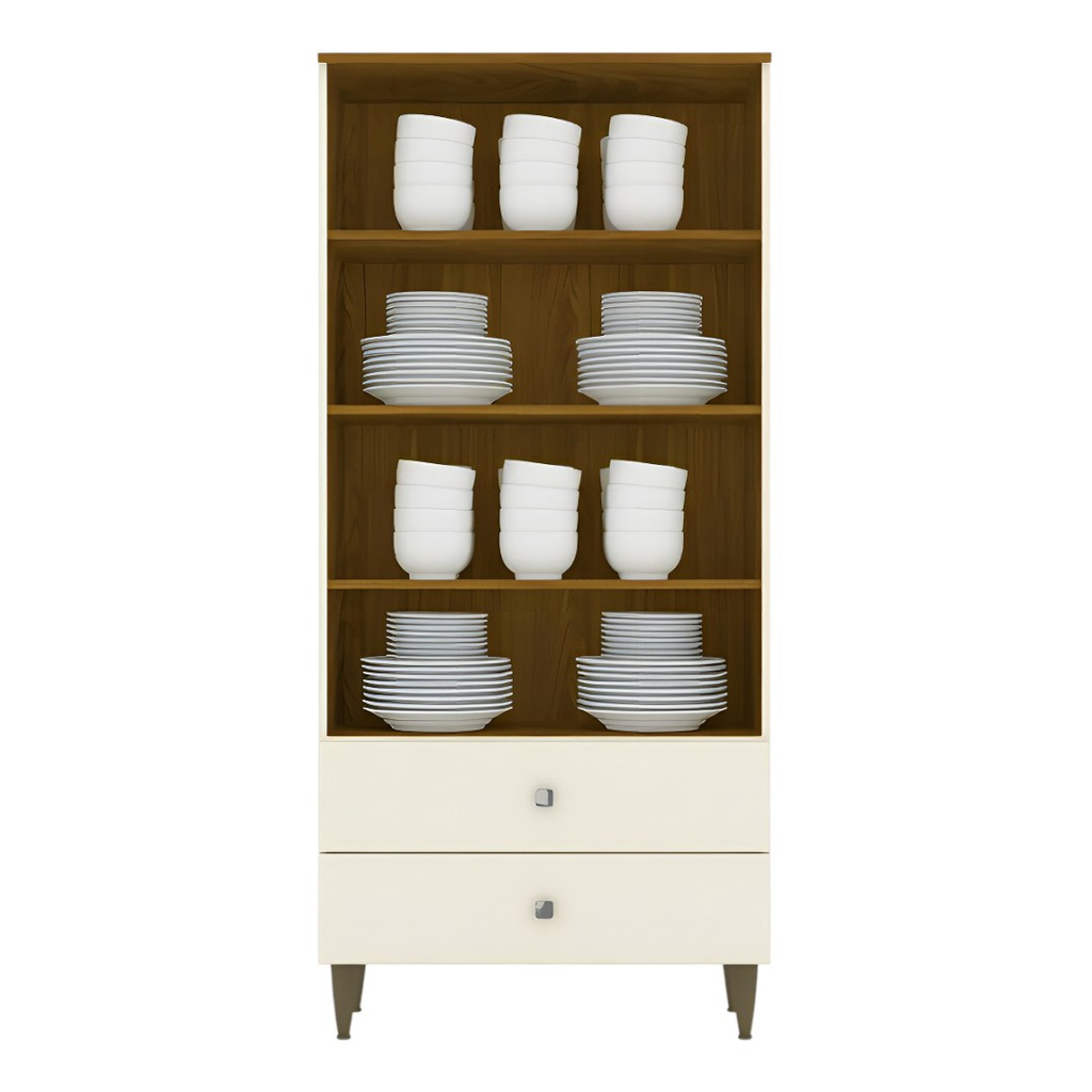 CRISTALERA HENN LIZ C230-129 2 PUERTAS OFF WHITE/NATURE