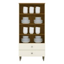 CRISTALERA HENN LIZ C230-129 2 PUERTAS OFF WHITE/NATURE