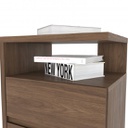 MESA DE LUZ HENN CAMPECHE D07-130 2 CAJONES BLANCO