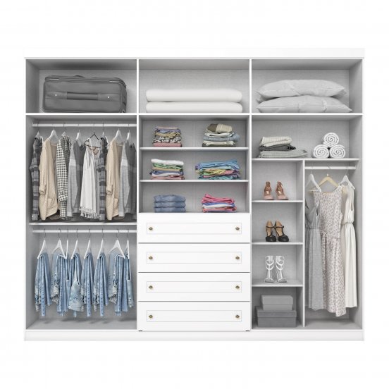ROPERO HENN AMERICANO D205-05 6 PUERTAS BLANCO