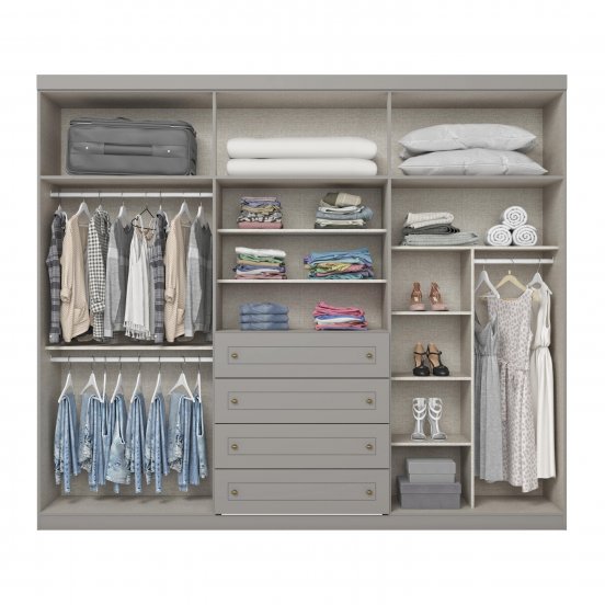 ROPERO HENN AMERICANO D205-05 6 PUERTAS GRIS