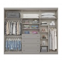 ROPERO HENN AMERICANO D205-05 6 PUERTAS GRIS