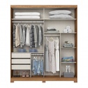 ROPERO HENN VERG D239-166 2 PUERTAS NATURAL/GRIS
