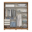 ROPERO HENN TALLES D335-215 2 PUERTAS NATURAL NEGRO