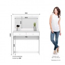 TOCADOR HENN DAILA D908-10 2 CAJONES BLANCO