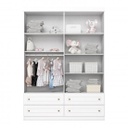 ROPERO HENN AMERICANO I113-05 4 PUERTAS BLANCO