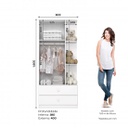 ROPERO HENN LABIRINTO I117-10 2 PUERTAS BLANCO