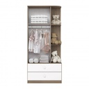 ROPERO HENN LABIRINTO I117-18 2 PUERTAS RUSTICO BLANCO
