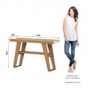 MESA RECIBIDOR MENPHIS S350-127 NATURE/OFF WHITE