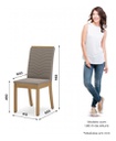 Silla Comedor Henn Isa X4 Und S11-501 Natural Beige Rayas Beige Natural
