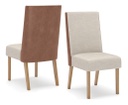 Silla Comedor Henn Anne X2 Und S33-531 Natural Corano Lino Liso Courano Y Lino Nature Con Courano Y Lino