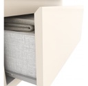 Mesa De Luz Henn Campeche D07-10 2 Cajones Blanco Brillante Off White