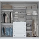 Ropero Henn Americano D205-05 6 Puertas Blanco Blanco Hp