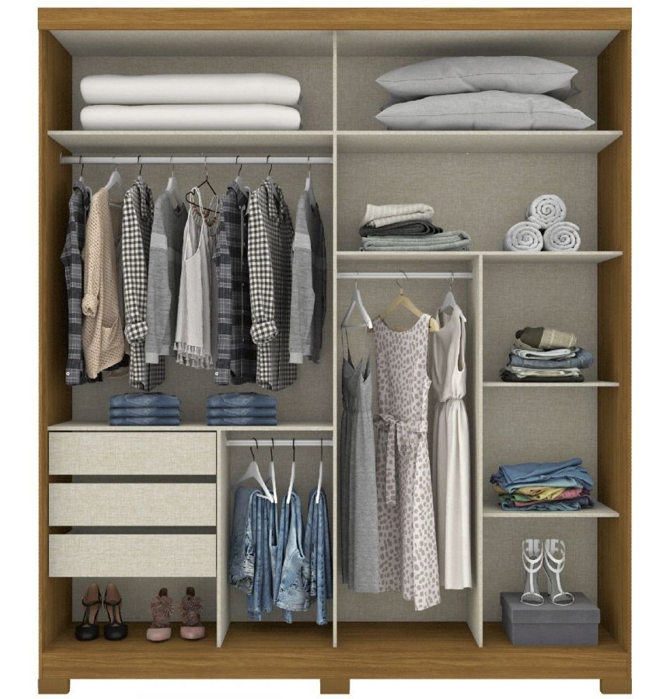 Ropero Henn Verg D239-127 2 Puertas Natural/off White Beige