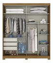 Ropero Henn Verg D239-166 2 Puertas Natural/gris Naturaleza Con Gris