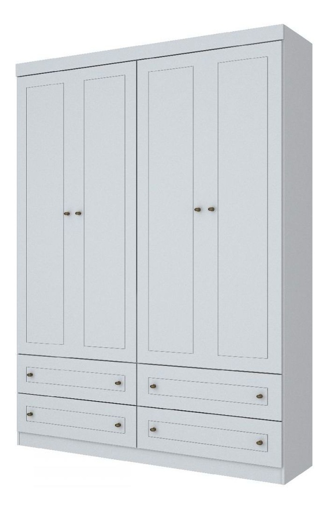 Ropero Henn Americano I113-05 4 Puertas Blanco Blanco