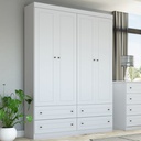 Ropero Henn Americano I113-05 4 Puertas Blanco Blanco