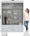 Ropero Henn Americano I113-05 4 Puertas Blanco Blanco