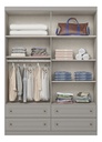 Ropero Henn Americano I113-131 4 Puertas Blanco Gris