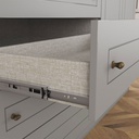 Ropero Henn Americano I113-131 4 Puertas Blanco Gris