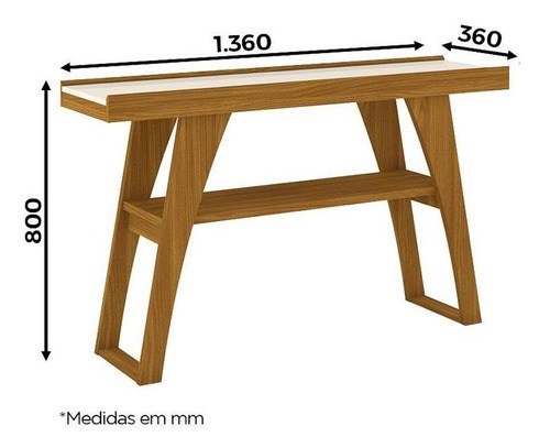 Mesa Recibidor Menphis S350-127 Nature/off White Armarios Para Lavandería Nature Con Off White