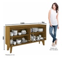 Bahiut Henn Quartzo S351-127 4 Puertas Nature Off White Marrón