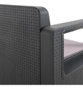 Juego De Muebles 2 Sillas Mesa Simil Ratan Shaf Grafito Grafito