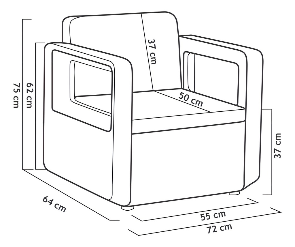 Juego De Muebles 2 Sillas Mesa Simil Ratan Shaf Grafito Grafito