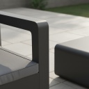 Juego De Muebles 2 Sillas Mesa Simil Ratan Shaf Grafito Grafito