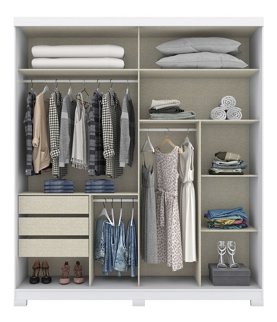 Ropero Henn Verg D239-66 2 Puertas Blanco