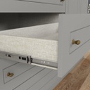 Ropero Henn Americano D205-05 6 Puertas Blanco Gris
