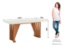Mesa Henn Adriana Sc82-127 1.80 C/vidrio Off White Natural