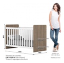 Cuna Henn Labirinto Ia19-10 Baranda Fija Blanca Rustico/blanco