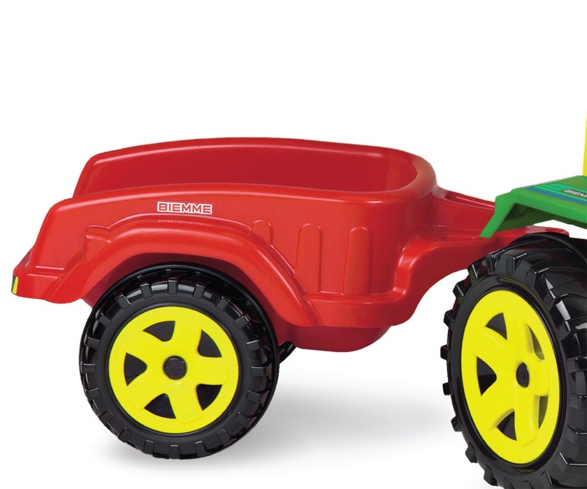 TRACTOR A CADENA BIEMME FARMER 1360 CON PALA Y REMOLQUE ROJO