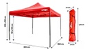 Gazebo Waggs Plegable 3x3mt Sin Paredes Impermeable Rojo