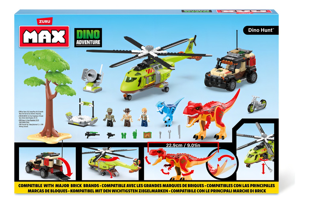 Zuru Max Build More Dino Adventure Dino Hunt 592 Piezas 592 Dino