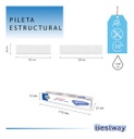 Pileta Bestway 10471 1500l 228x159 Rectangular Estructural Azul Liso