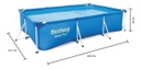 Pileta Bestway Steel Pro 56404 4000l 300x200 Rectangular Azul Steel Pro