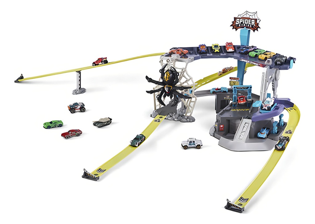 Pista Spider Strike Garage Araña Metal Machines Zuru Multicolor