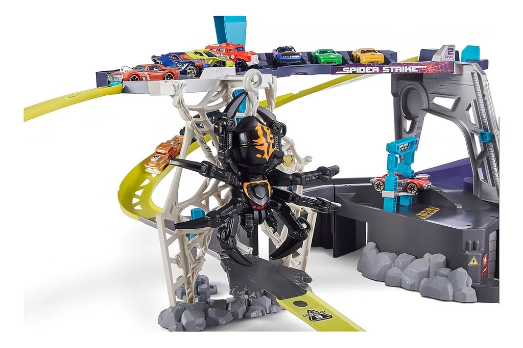 Pista Spider Strike Garage Araña Metal Machines Zuru Multicolor