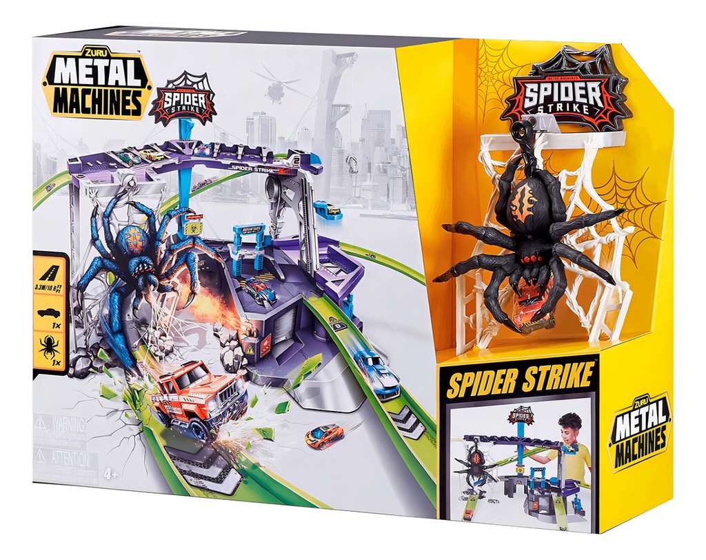 Pista Spider Strike Garage Araña Metal Machines Zuru Multicolor