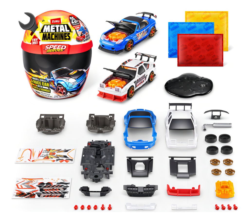 Arma Vehículo Casco Héroe De Velocidad Metal Machines Rojo Negro