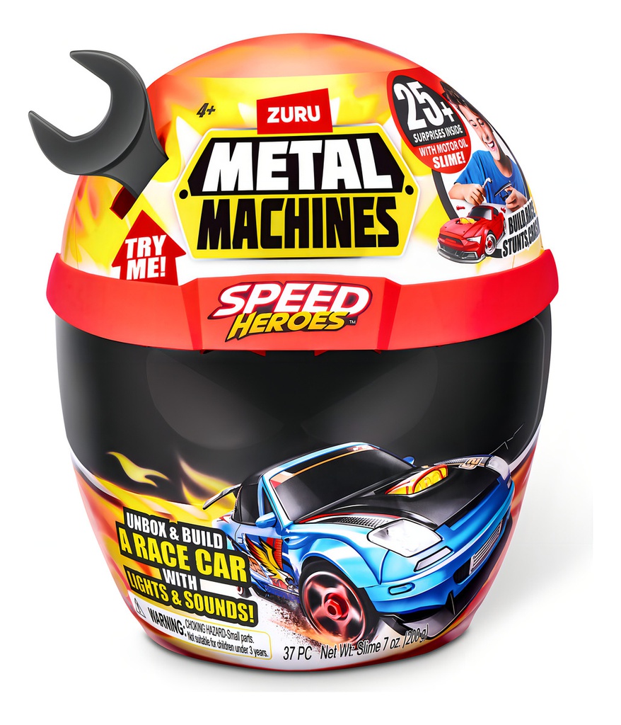 Arma Vehículo Casco Héroe De Velocidad Metal Machines Rojo Negro